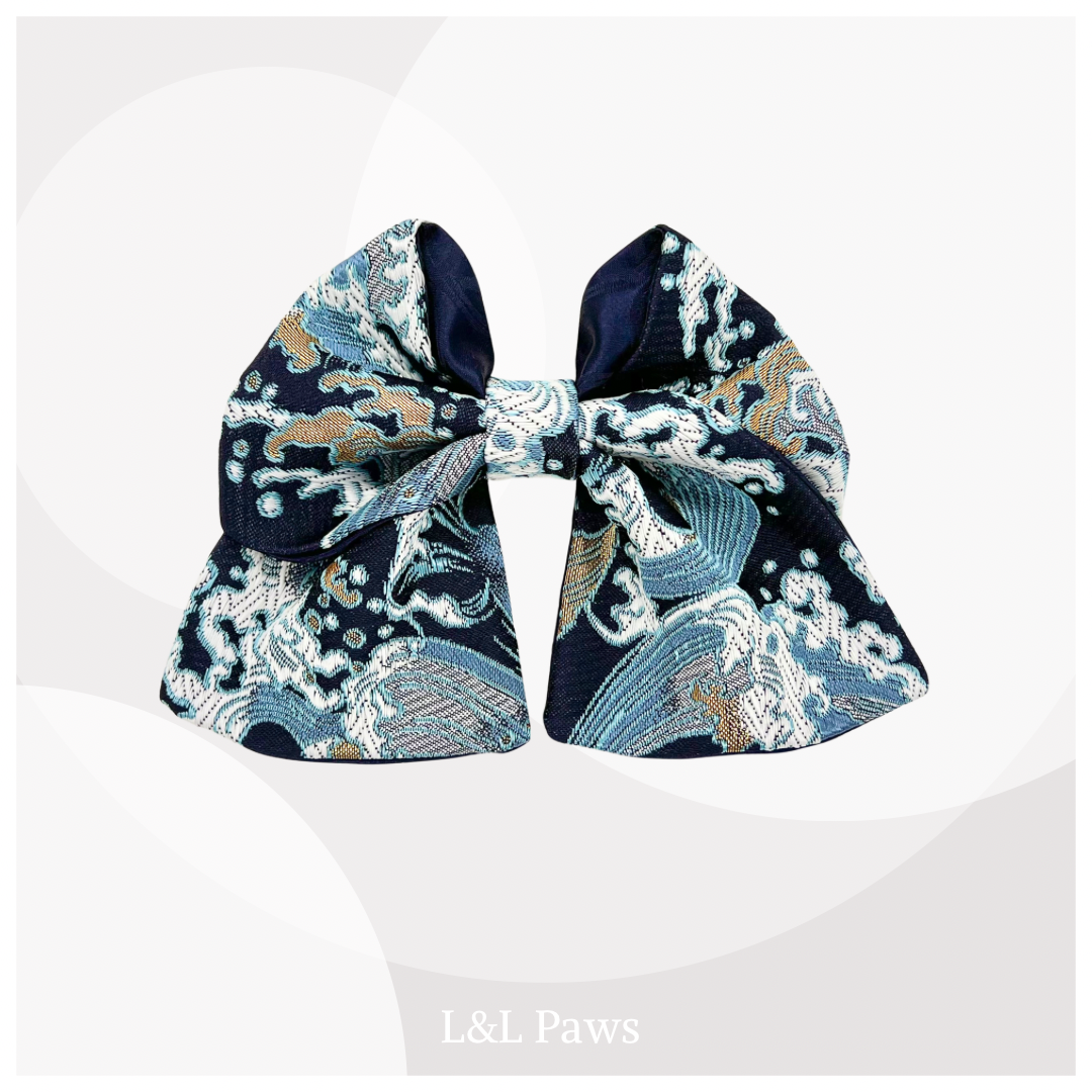 きらめき 白波 京都西陣織金襴の和リボン