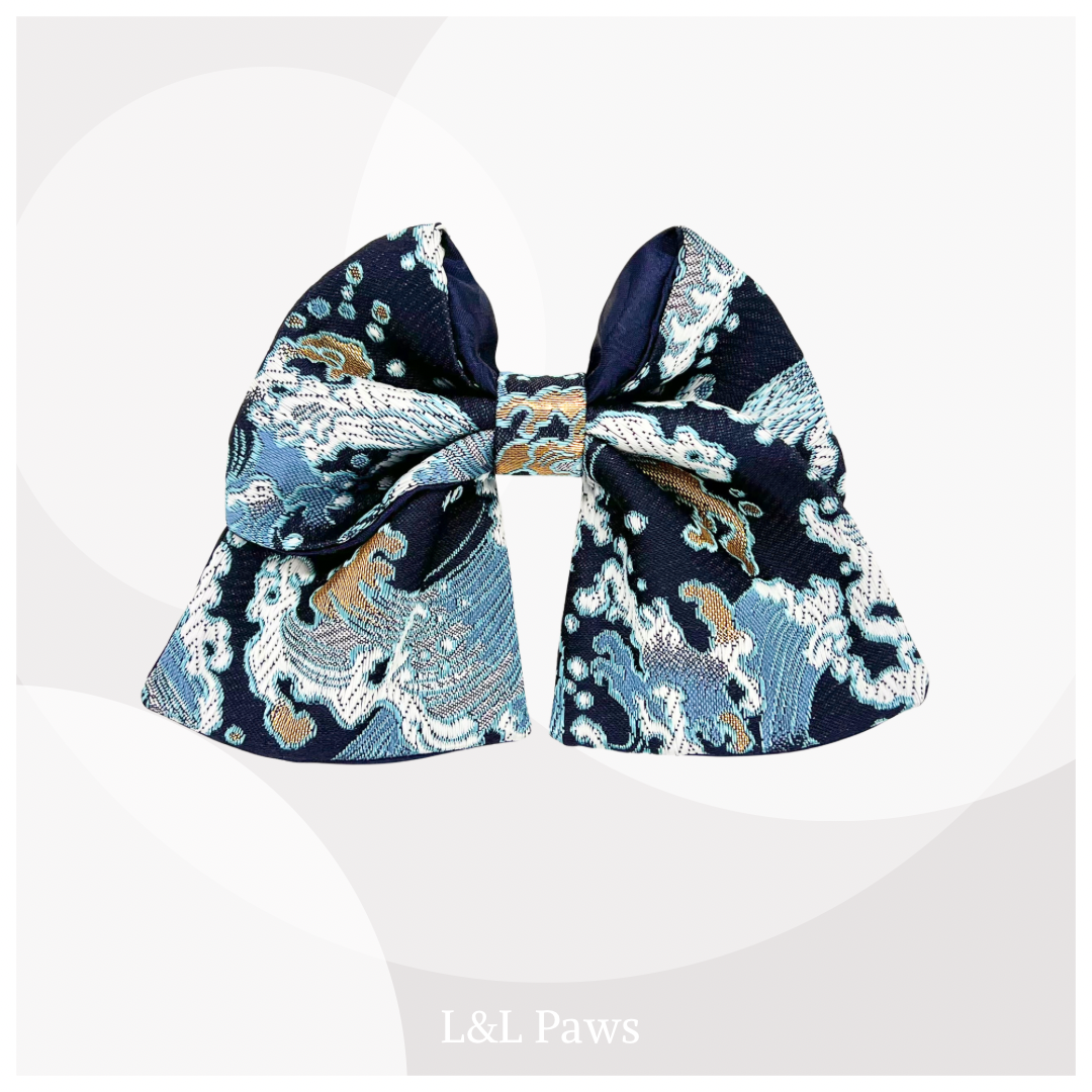 きらめき 白波 京都西陣織金襴の和リボン