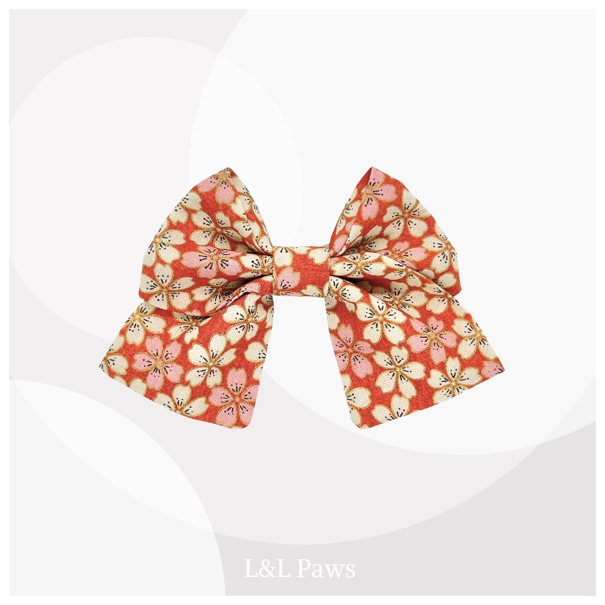 きみに桜。金彩コットンのミニ和リボン