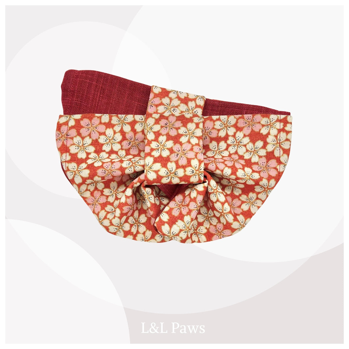 きみに桜。金彩コットンの帯バンダナ