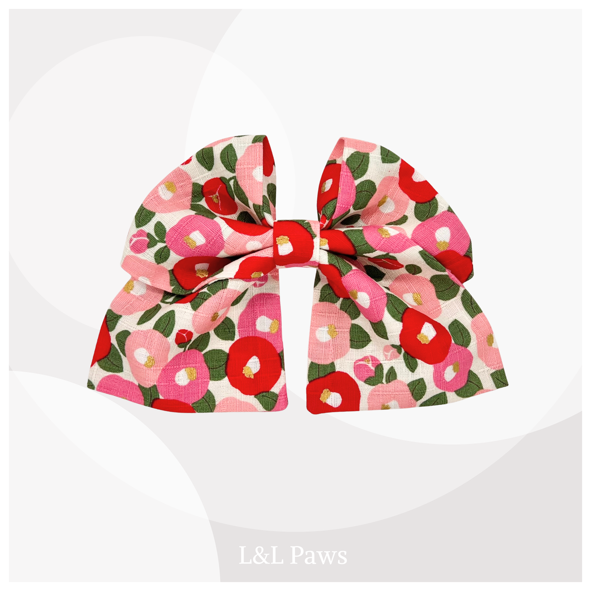 きみに椿。金彩コットンの和リボン