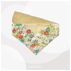 すてきな菊 正絹 - 着物バンダナ Kimono Bandanas 着物バンダナ 犬 猫 ペット 和柄 日本製 手作り ギフト エルエルポウズ