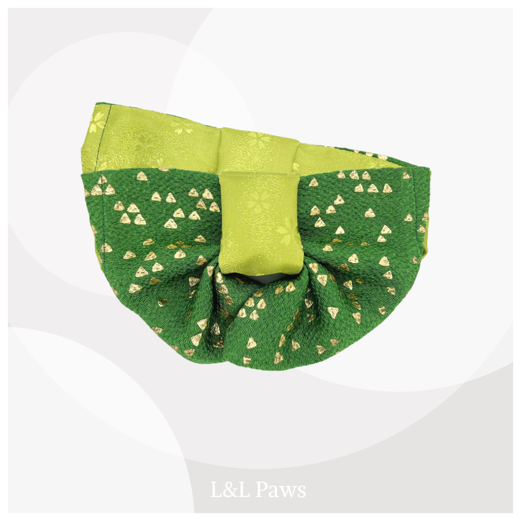 Golden Dragon Scales - Chirimen - Obi Bandana