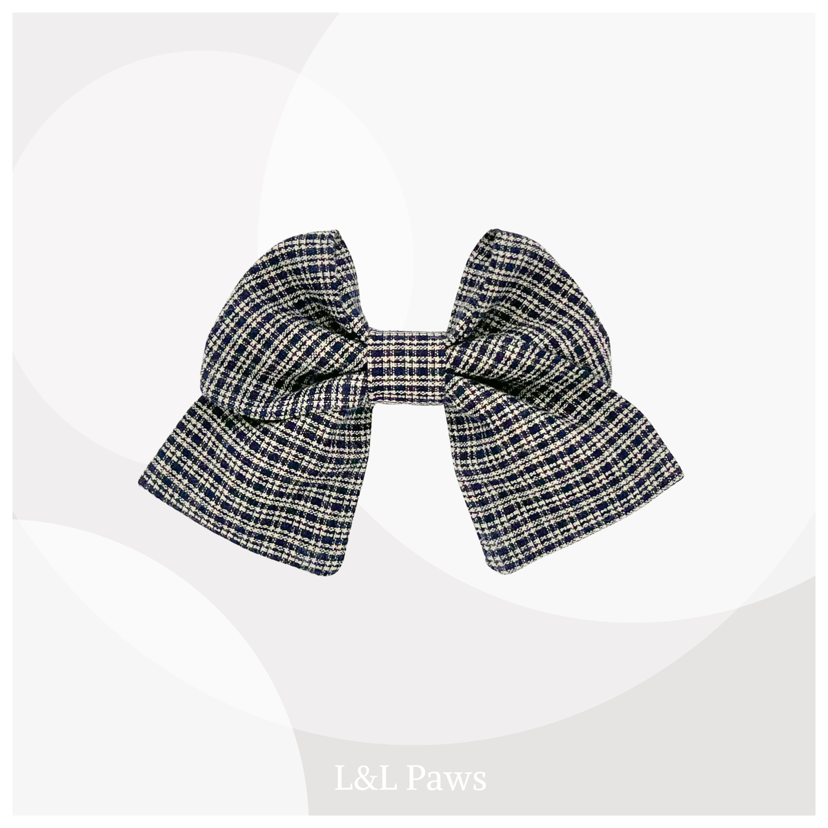 Bota-ori Blue Checkered - Mini Ribbon Bow Tie