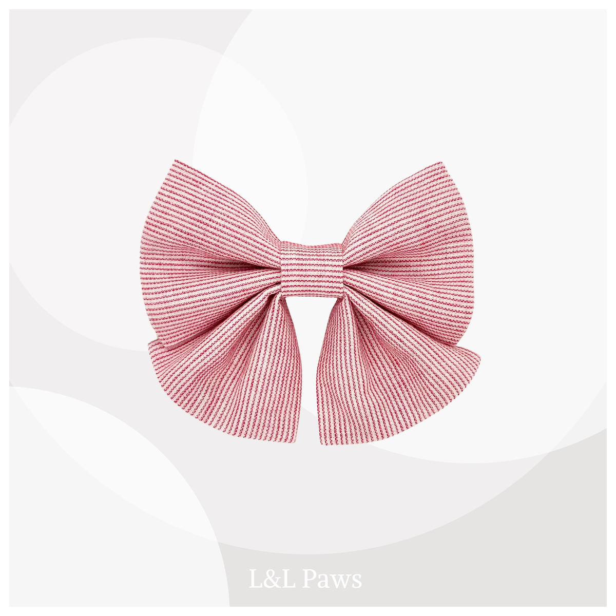 Bota-ori Pink Stripes - Sailor Ribbon Bow Tie