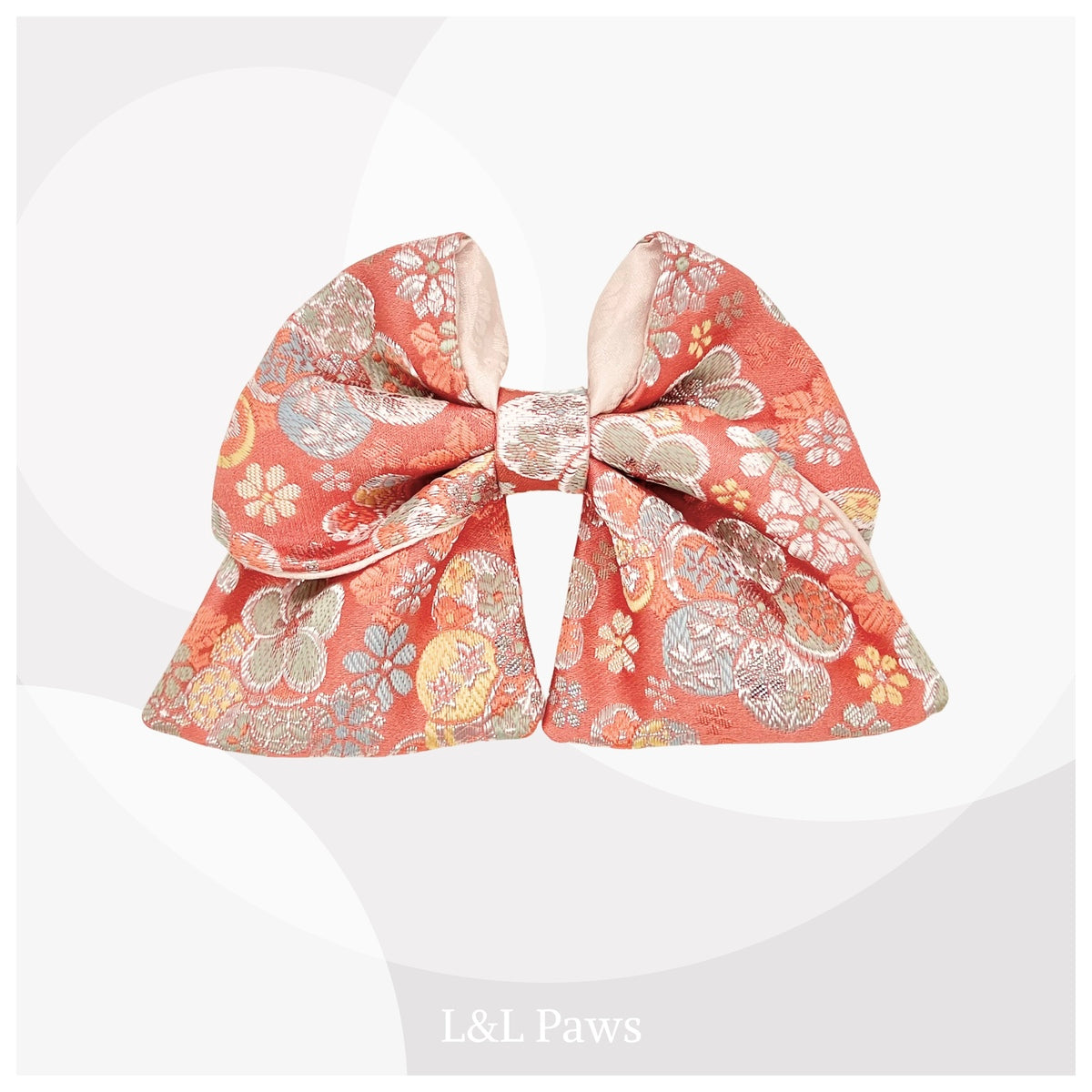 Kirameki Plum Blossoms Kinran - Ribbon Bow Tie