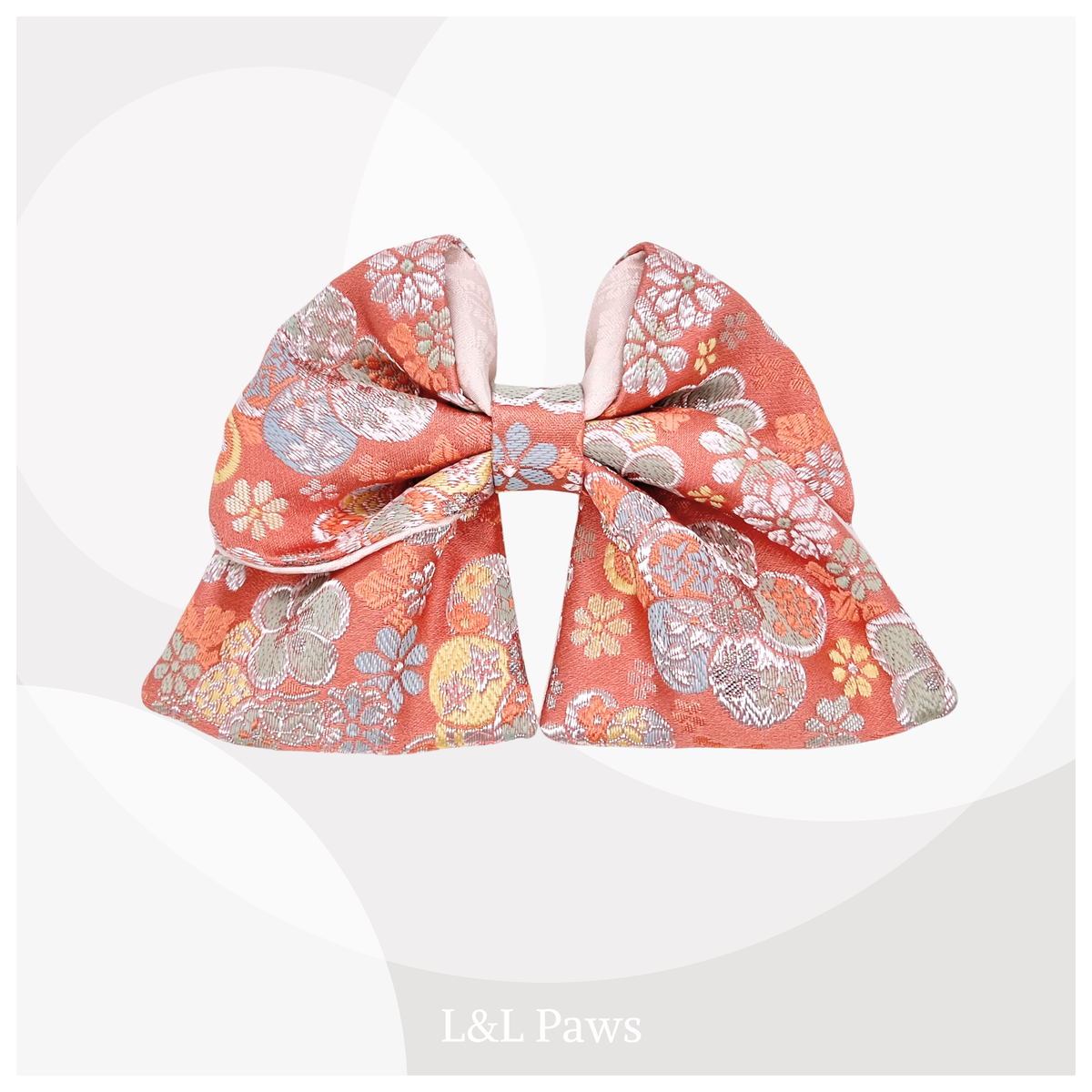 Kirameki Plum Blossoms Kinran - Ribbon Bow Tie
