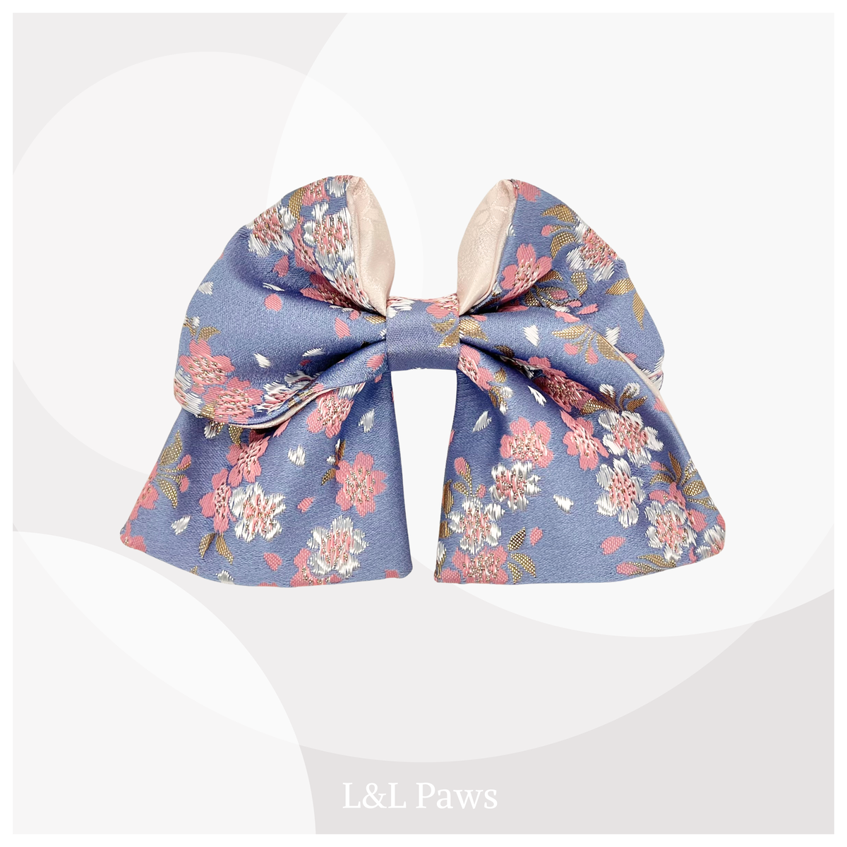 Kirameki Wisteria Cherry Blossoms Kyoto Nishijin-ori Kinran - Ribbon Bow Tie