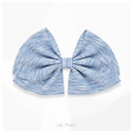 風をむすぶ よろけ縞 青 帯リボン Obi Ribbon Bow Tie 帯リボン 犬 猫 ペット 和柄 日本製 手作り ギフト エルエルポウズ