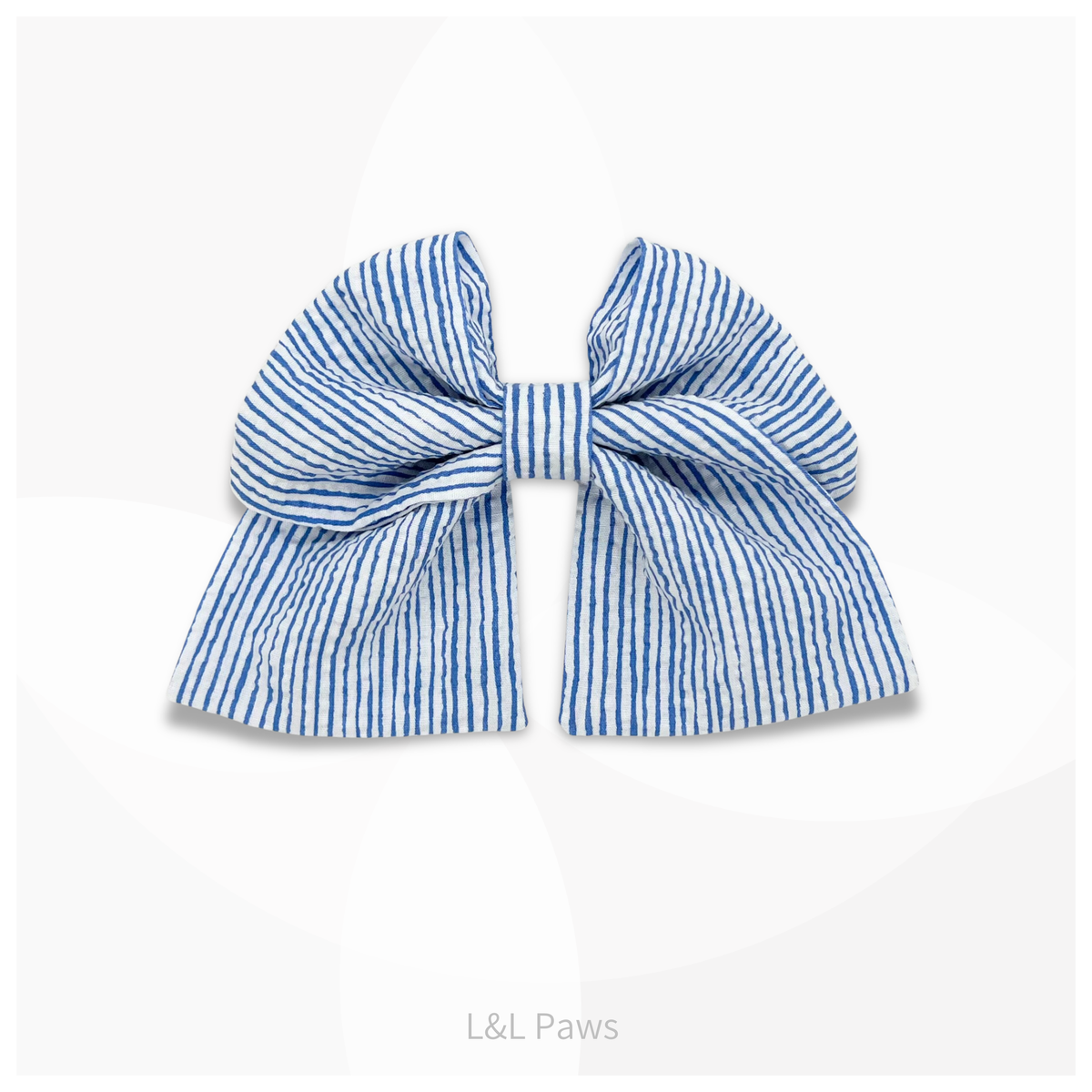 風をむすぶ よろけ縞 青 和リボン Authentic Ribbon Bowties 和リボン 犬 猫 ペット 和柄 日本製 手作り ギフト エルエルポウズ