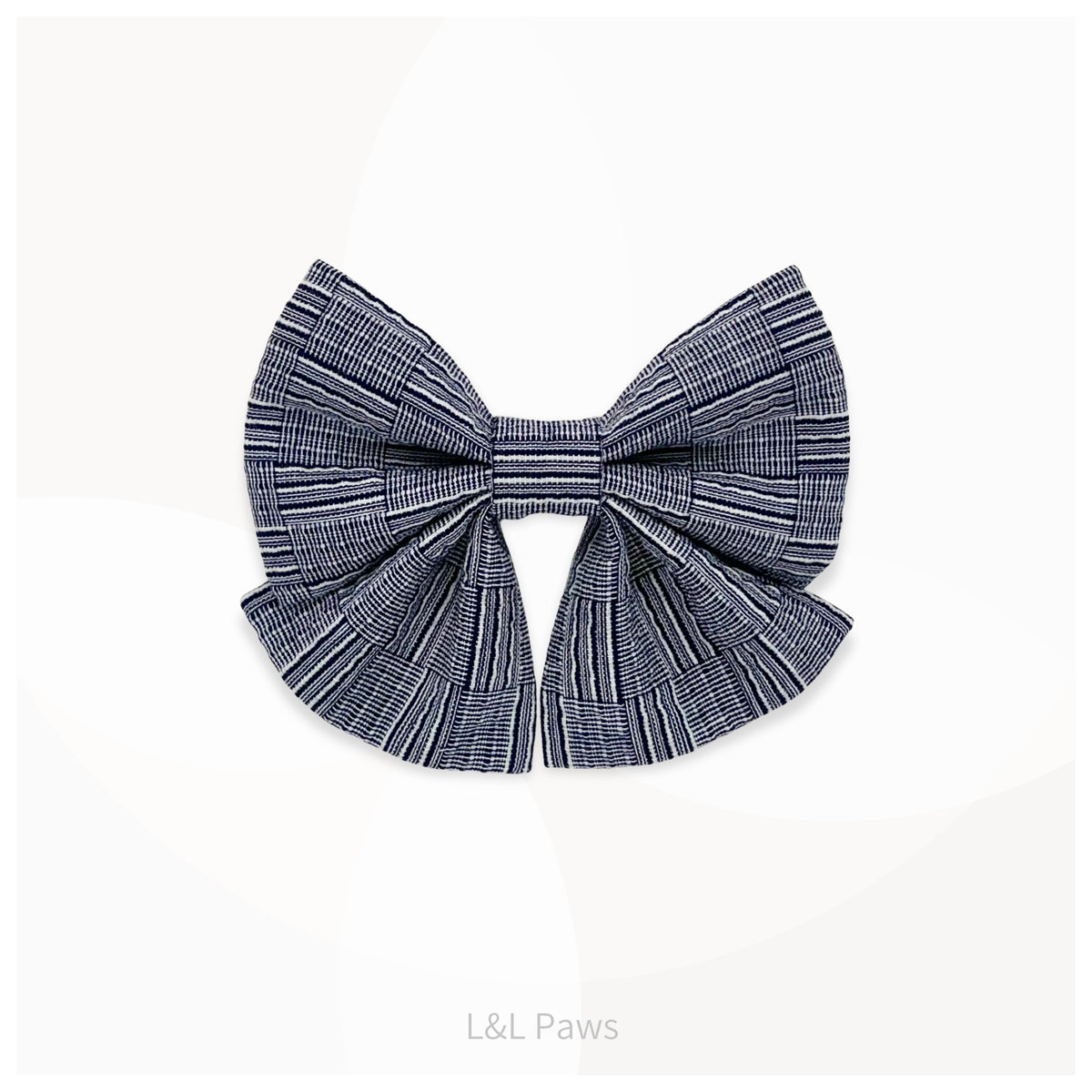 Awa Shijira-Ori | Sailor Ribbon Bow Tie | Navy Check