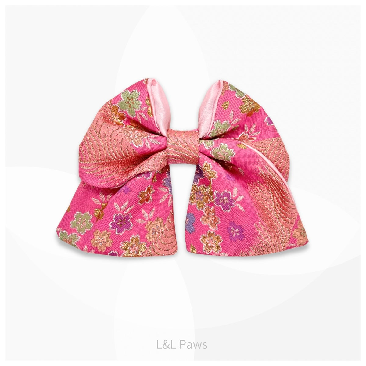 とっておきの、きらめき。さざ波桜　京都西陣織　金襴の和リボン