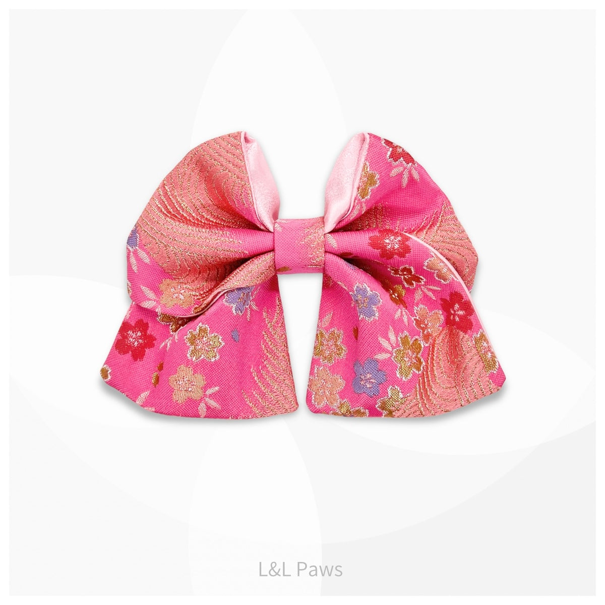 とっておきの、きらめき。さざ波桜　京都西陣織　金襴の和リボン