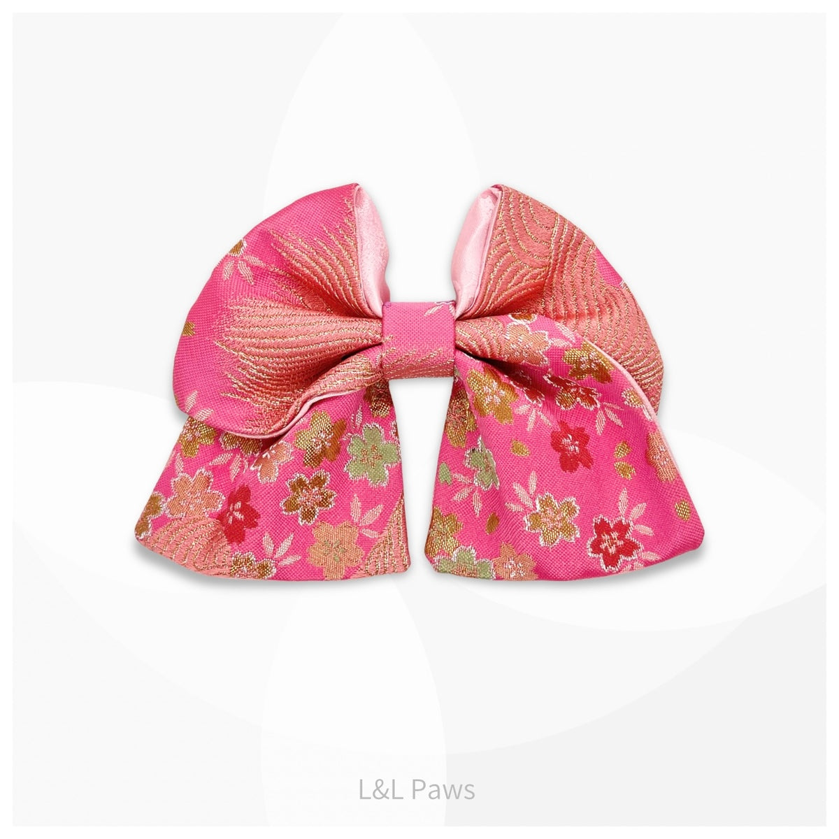 とっておきの、きらめき。さざ波桜　京都西陣織　金襴の和リボン