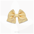 Nishijin Obi-ji | Mini Ribbon Bow Tie | Golden Stripes
