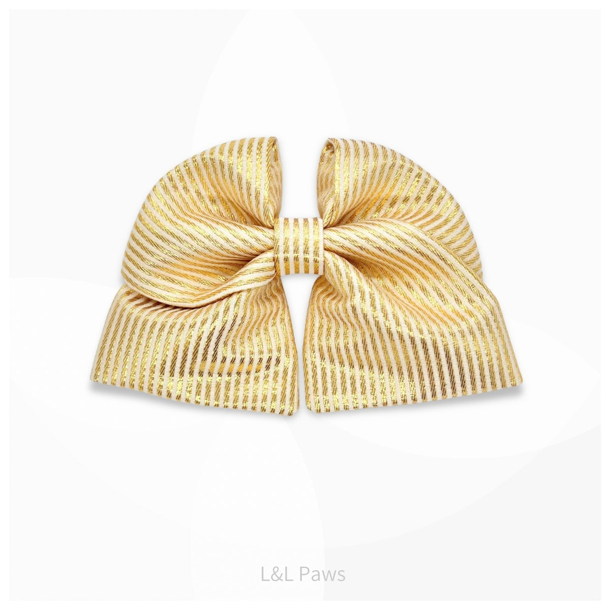 Nishijin Obi-ji | Ribbon Bow Tie | Golden Stripes