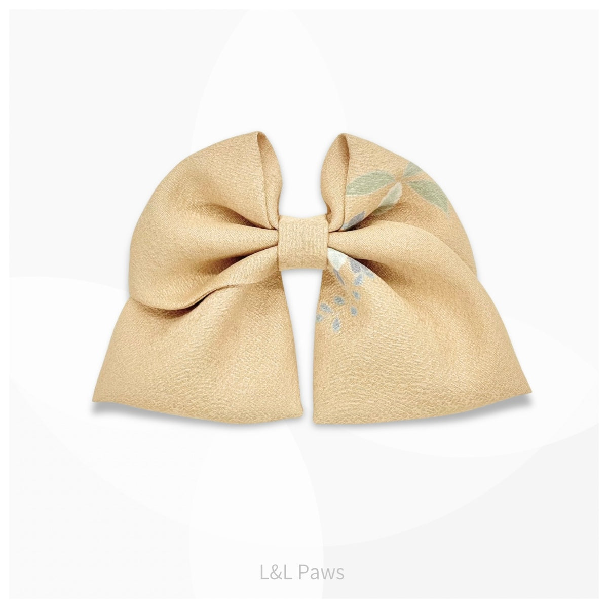 Silk Tango Chirimen | Ribbon Bow Tie | Subtle Cream