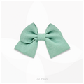 Silk Tango Chirimen | Mini Ribbon Bow Tie | Turquoise Green