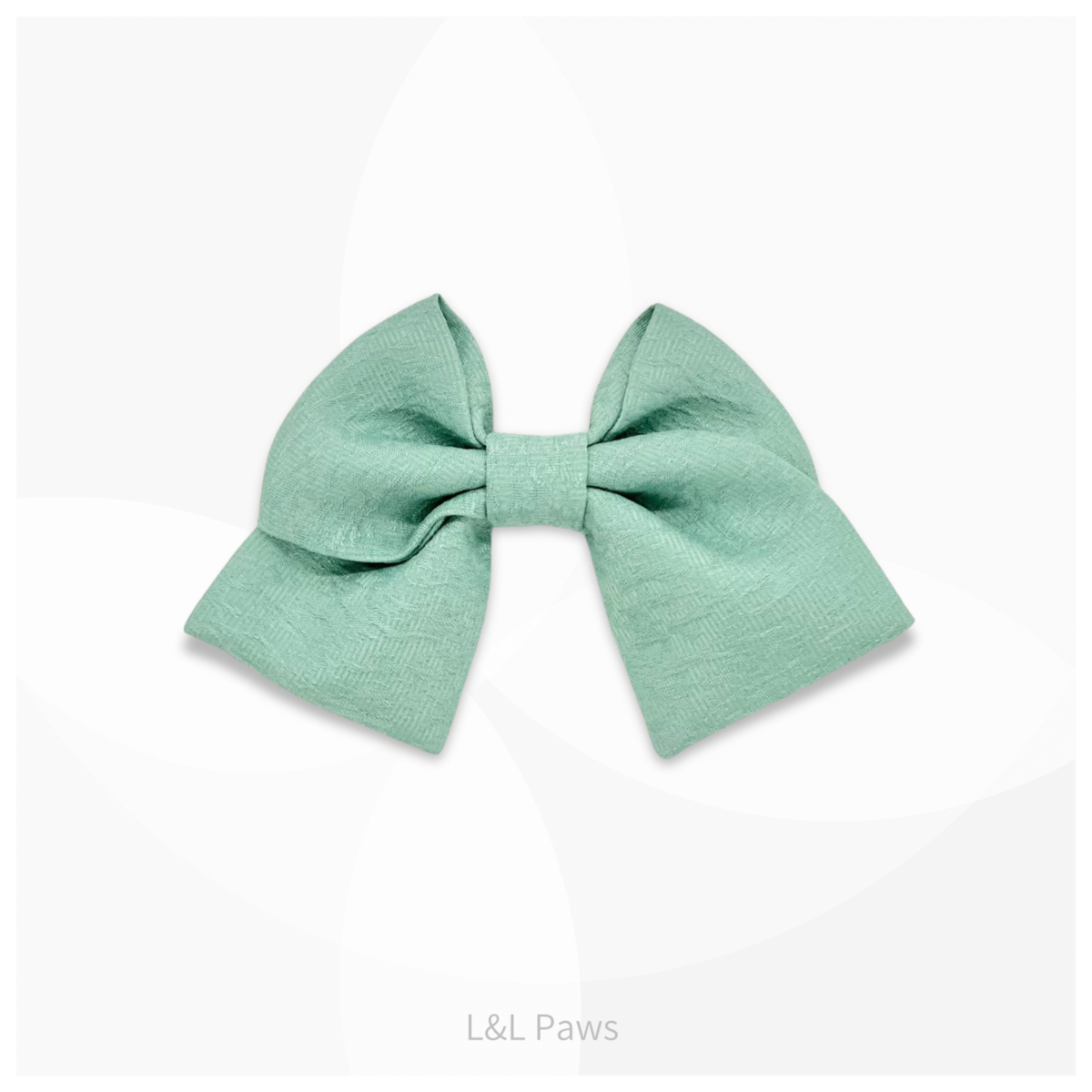 Silk Tango Chirimen | Mini Ribbon Bow Tie | Turquoise Green