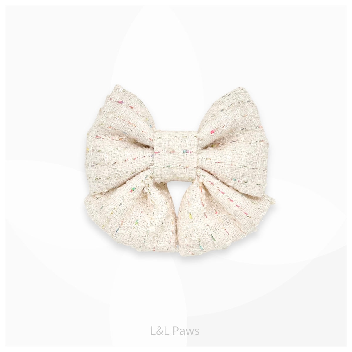 尾州生地のセーラーリボン ホワイト｜きみにスターダスト Sailor Bow セーラーリボン 犬 猫 ペット 和柄 日本製 手作り ギフト エルエルポウズ