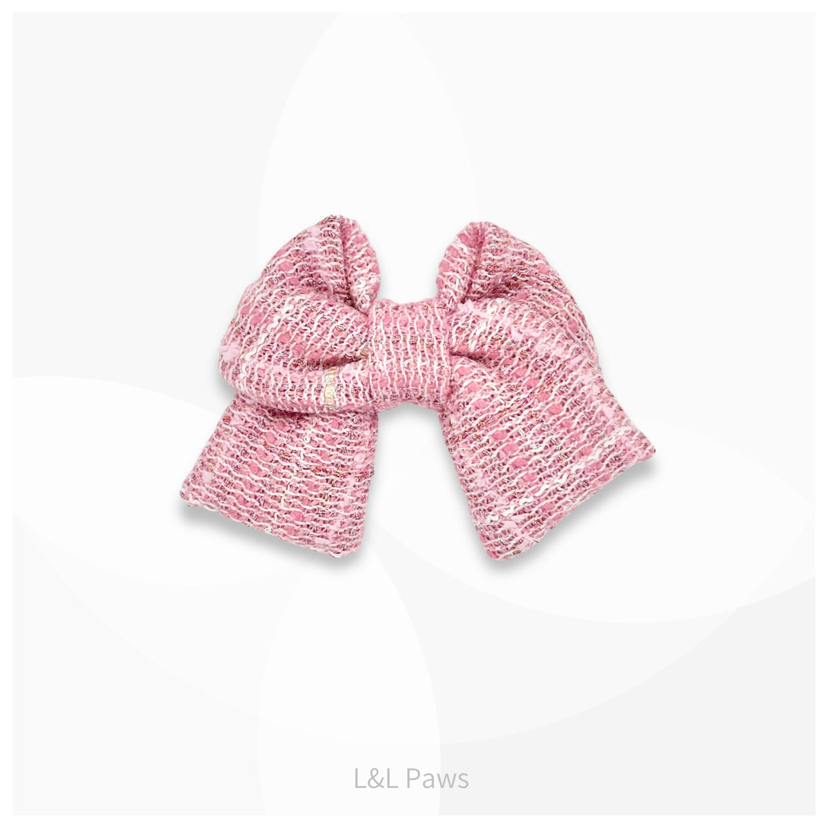 尾州生地のミニ和リボン ピンク｜きみにスターダスト Mini Ribbon Bowties ミニ和リボン 犬 猫 ペット 和柄 日本製 手作り ギフト エルエルポウズ
