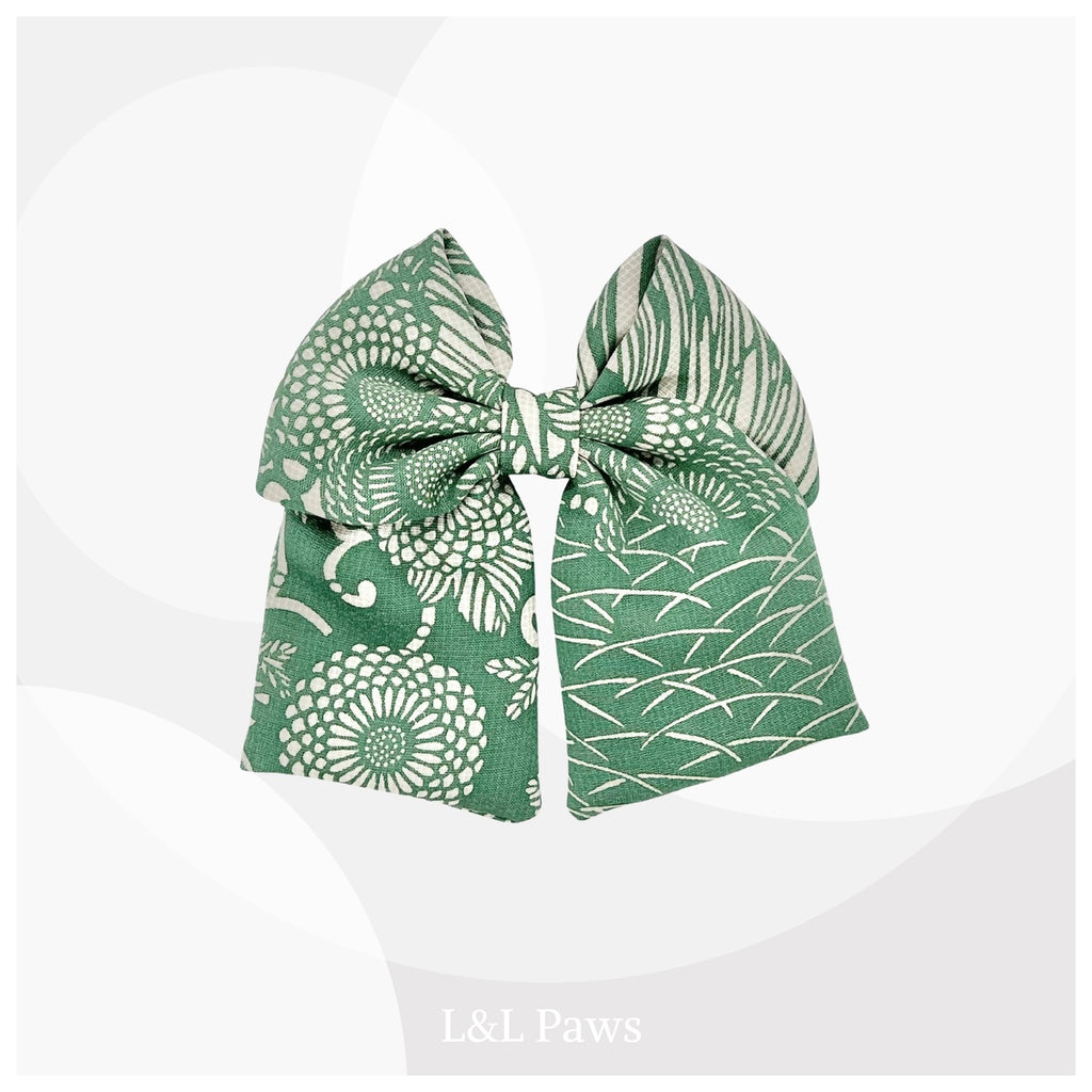 Chrysanthemum 菊 - Silk Ribbon Bow Tie & Christmas Stocking Set - Day 11