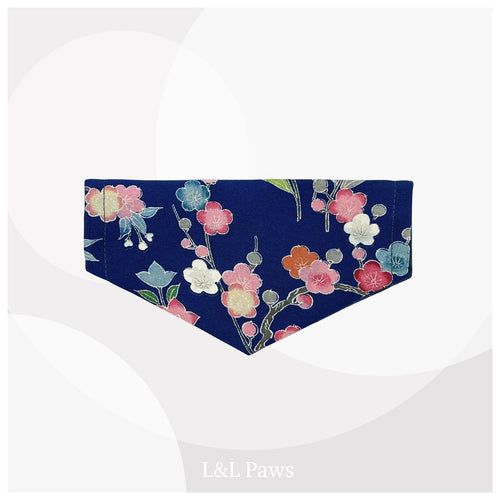 花小紋 正絹 - ミニバンダナ MIni Bandanas ミニバンダナ 犬 猫 ペット 和柄 日本製 手作り ギフト エルエルポウズ