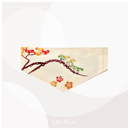 Traditional Scenery ふるさと  Silk Mini Bandana  - Day 24b