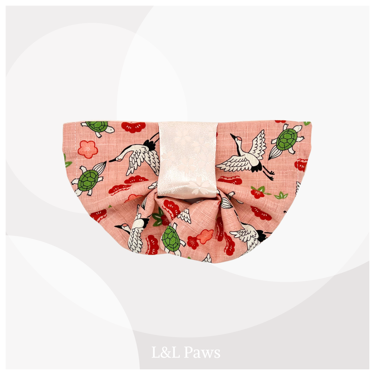 祝い鶴 ピンク -  帯バンダナ