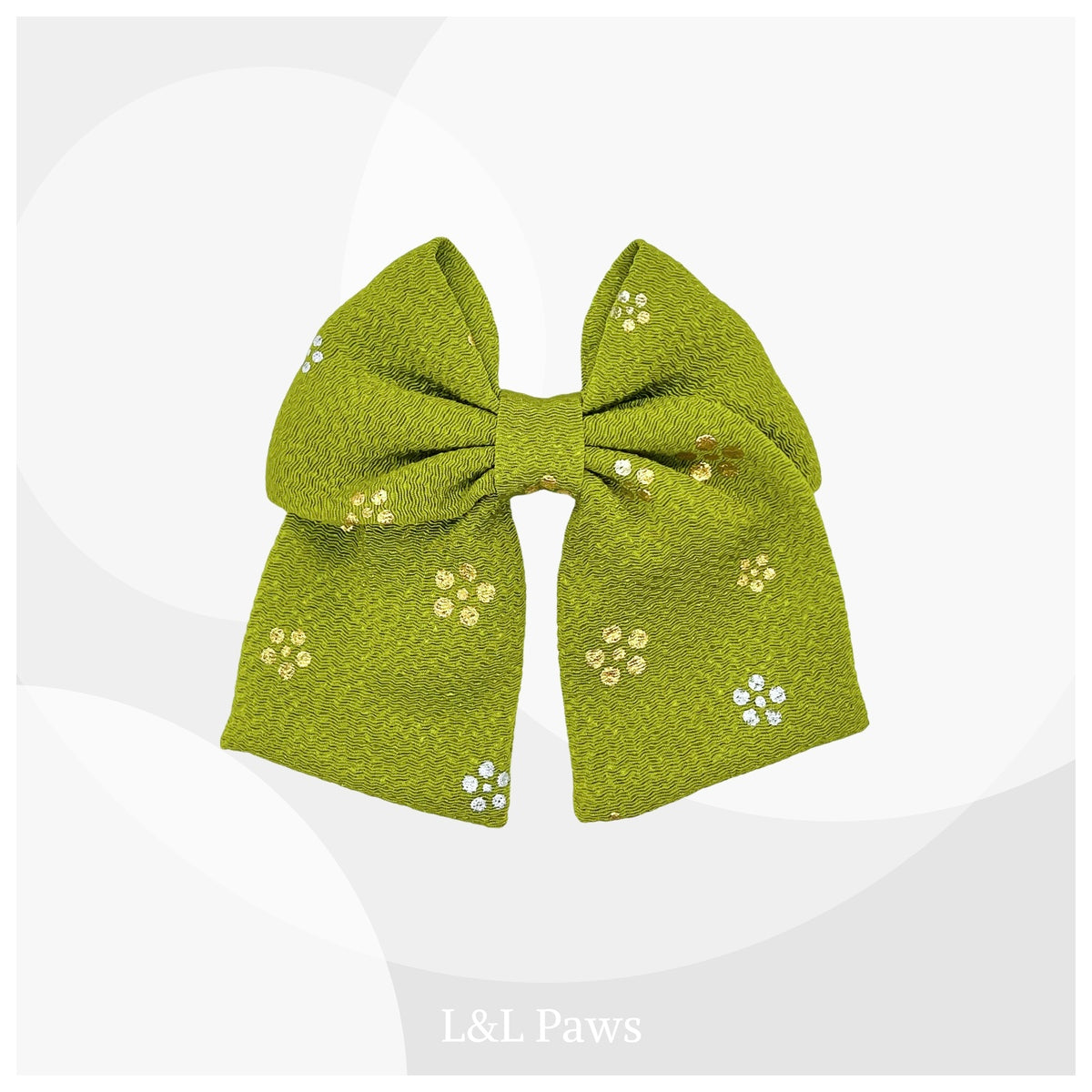 金銀の梅 ちりめん 和りぼん