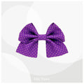 Mini Golden Dots Purple - Mini Ribbon Bow Tie