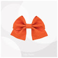 Mini Golden Dots Orange - Mini Ribbon Bow Tie