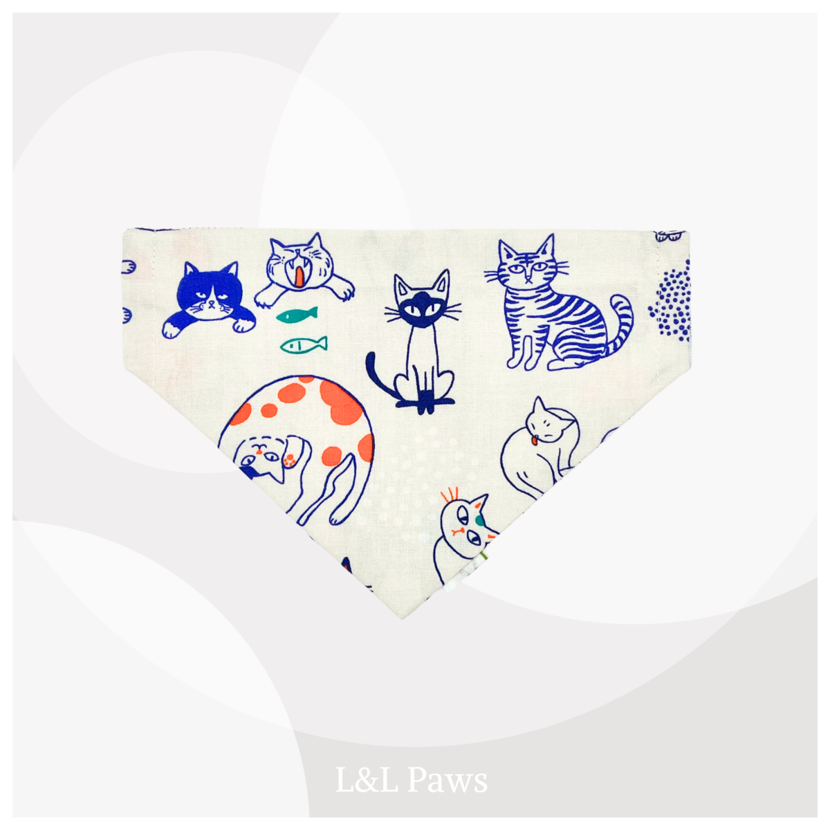 うれしい友達　猫　和バンダナ