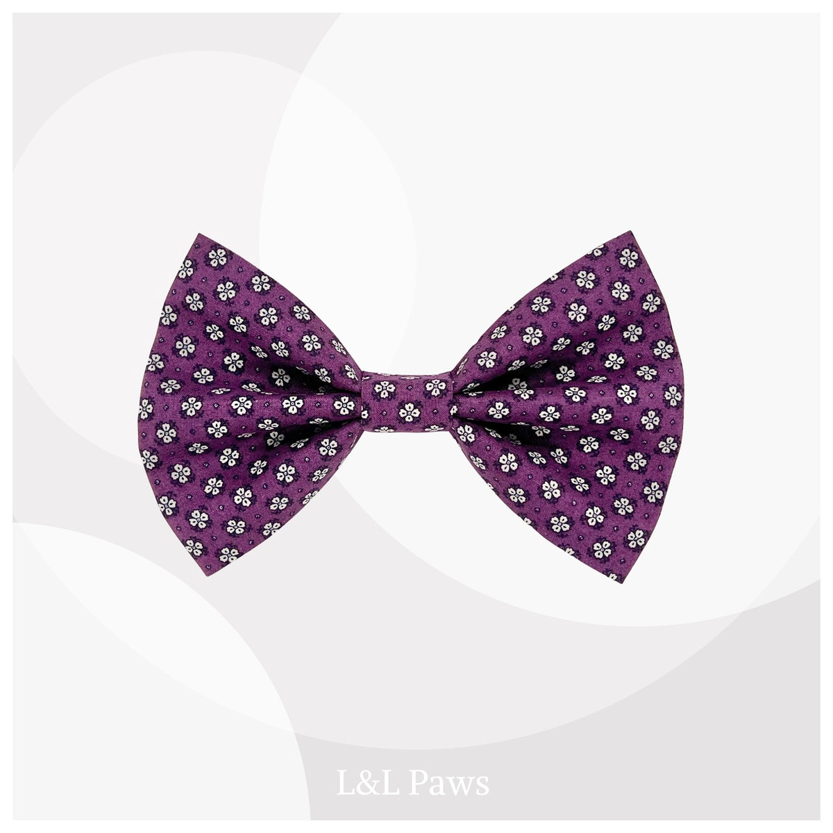 むらさき小花　ビッグ蝶ネクタイ