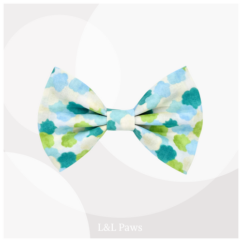 こんぺいとう 青 ビッグ蝶ネクタイ Big Bow ties ビッグ蝶ネクタイ 犬 猫 ペット 和柄 日本製 手作り ギフト エルエルポウズ