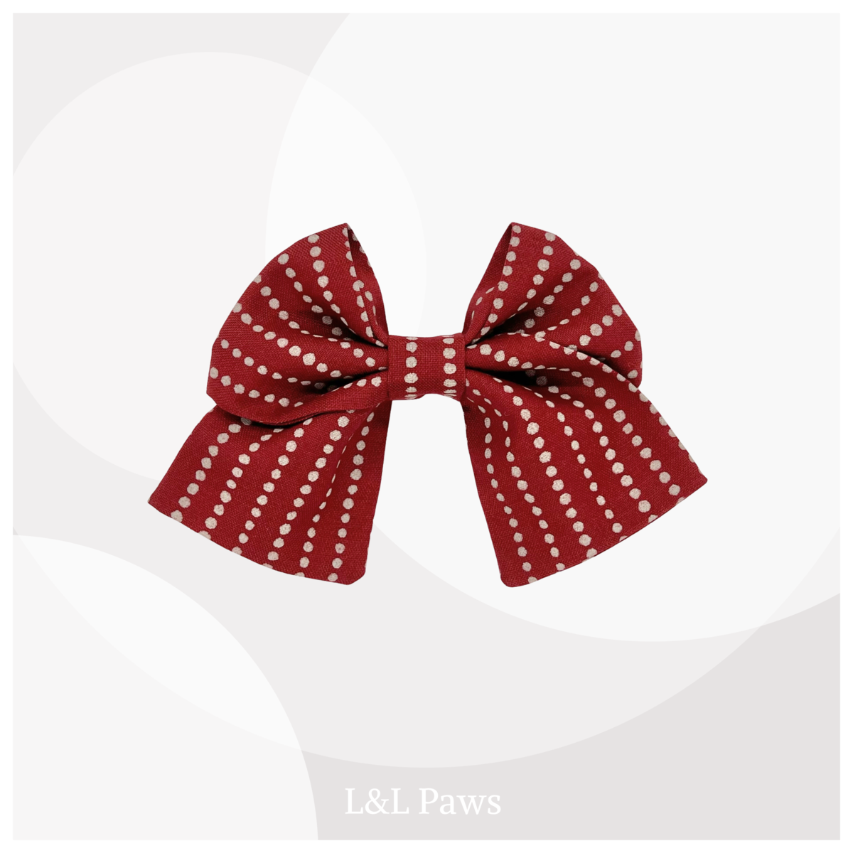 おしゃれドット　赤　ミニ和リボン