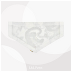 粋な龍　白　犬のバンダナ