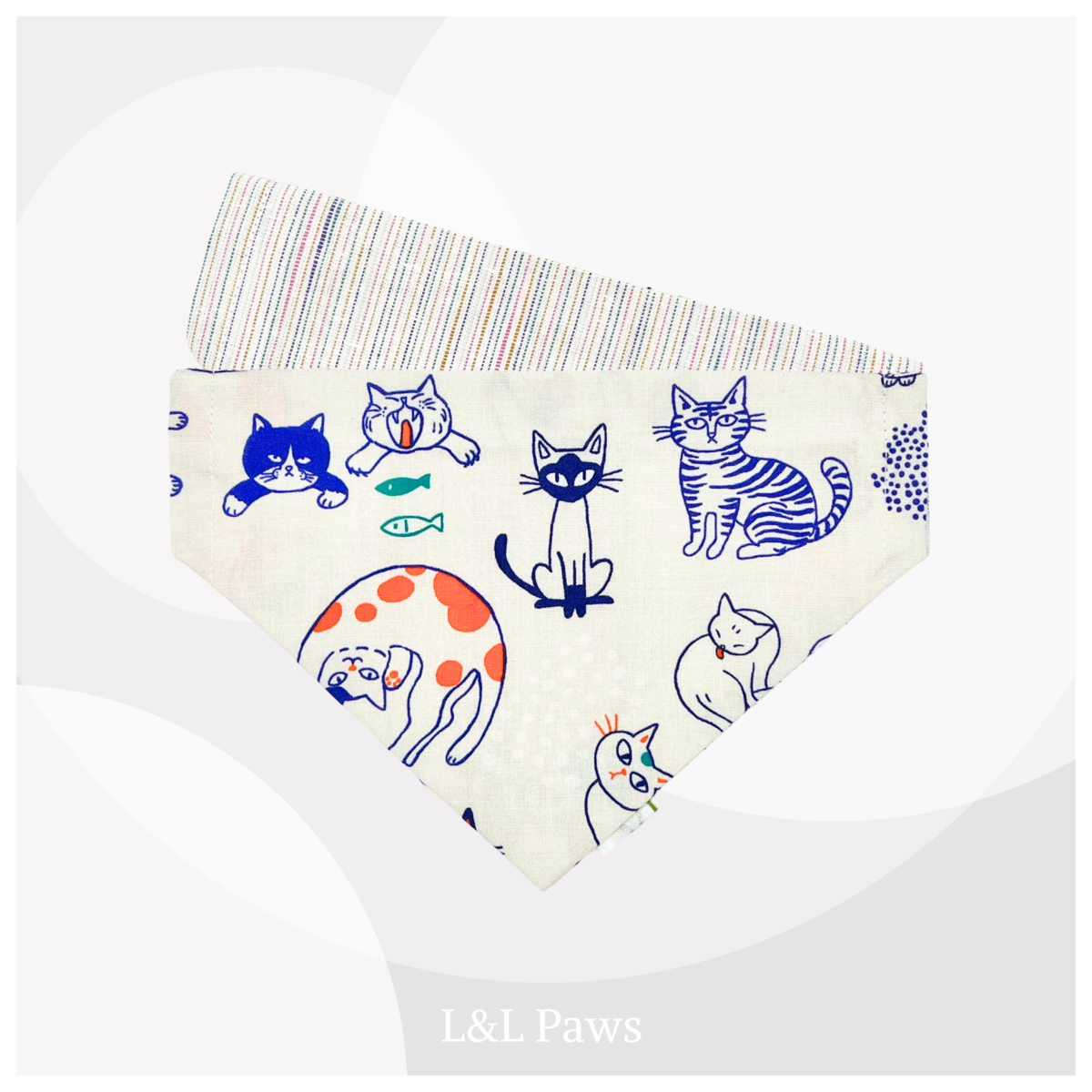 うれしい友達　猫　和バンダナ