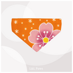 Sakura 桜 - Orange 橙 - Bandana & Eco Bowtie Set  バンダナ＆エコ蝶ネクタイ