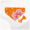 Sakura 桜 - Orange 橙 - Bandana & Eco Bowtie Set  バンダナ＆エコ蝶ネクタイ
